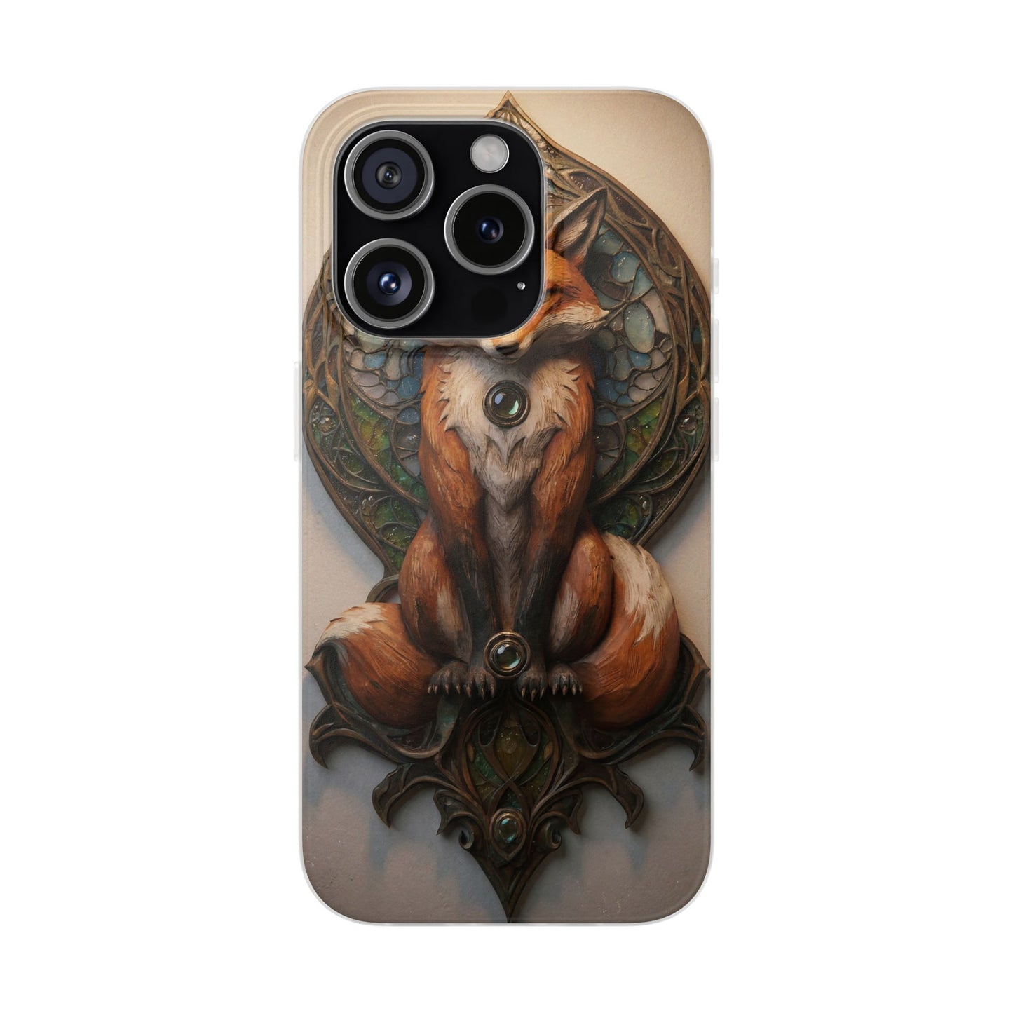 Fox Sentinel Flexi Cases – Amber Glow Through Stained Glass