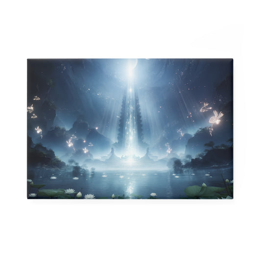 Celestial Lotus Pond Magnet – Moonlit Gateway to Serene Realms