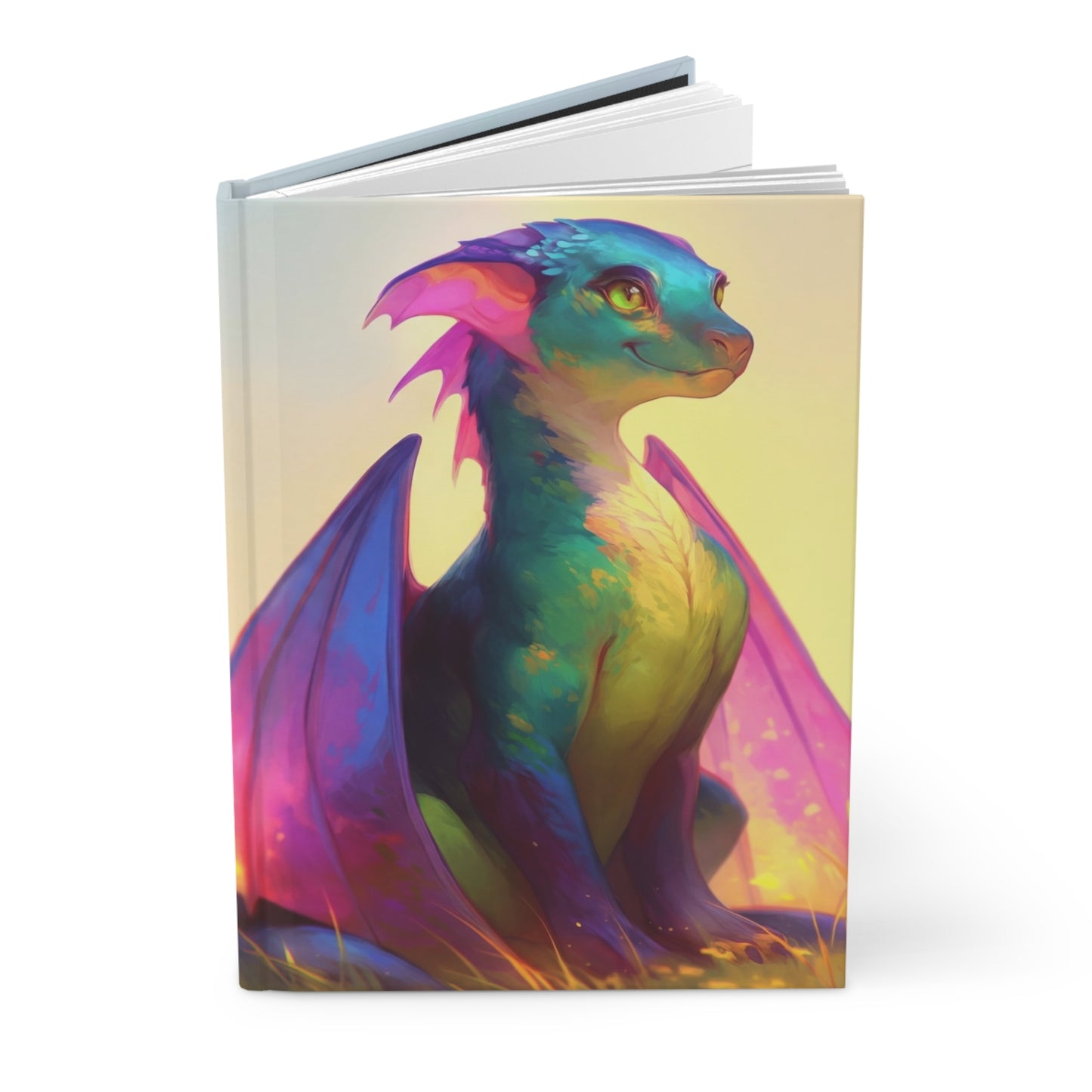 Rainbow Dragon Hardcover Journal Matte – Sunset Meadow Whimsy