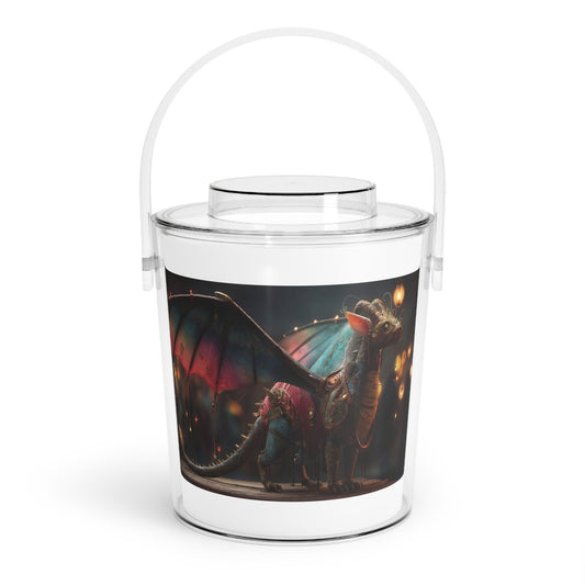 Celestial Dragon Ice Bucket with Tongs – Twilight Market Guardian