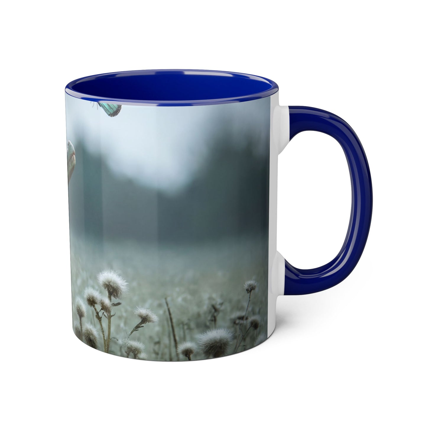 Gentle Croc Watching Butterfly – Quiet Meadow Accent Mugs, 11oz