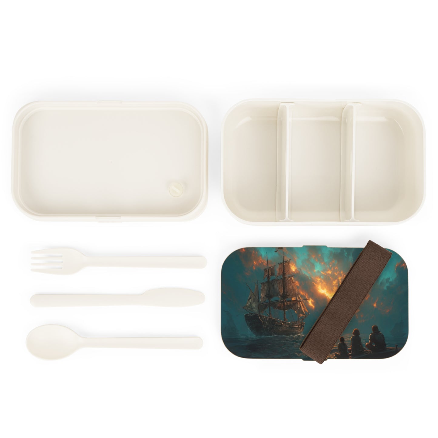 Sunset Galleon Bento Lunch Box – Farewell at the Harbor’s Edge