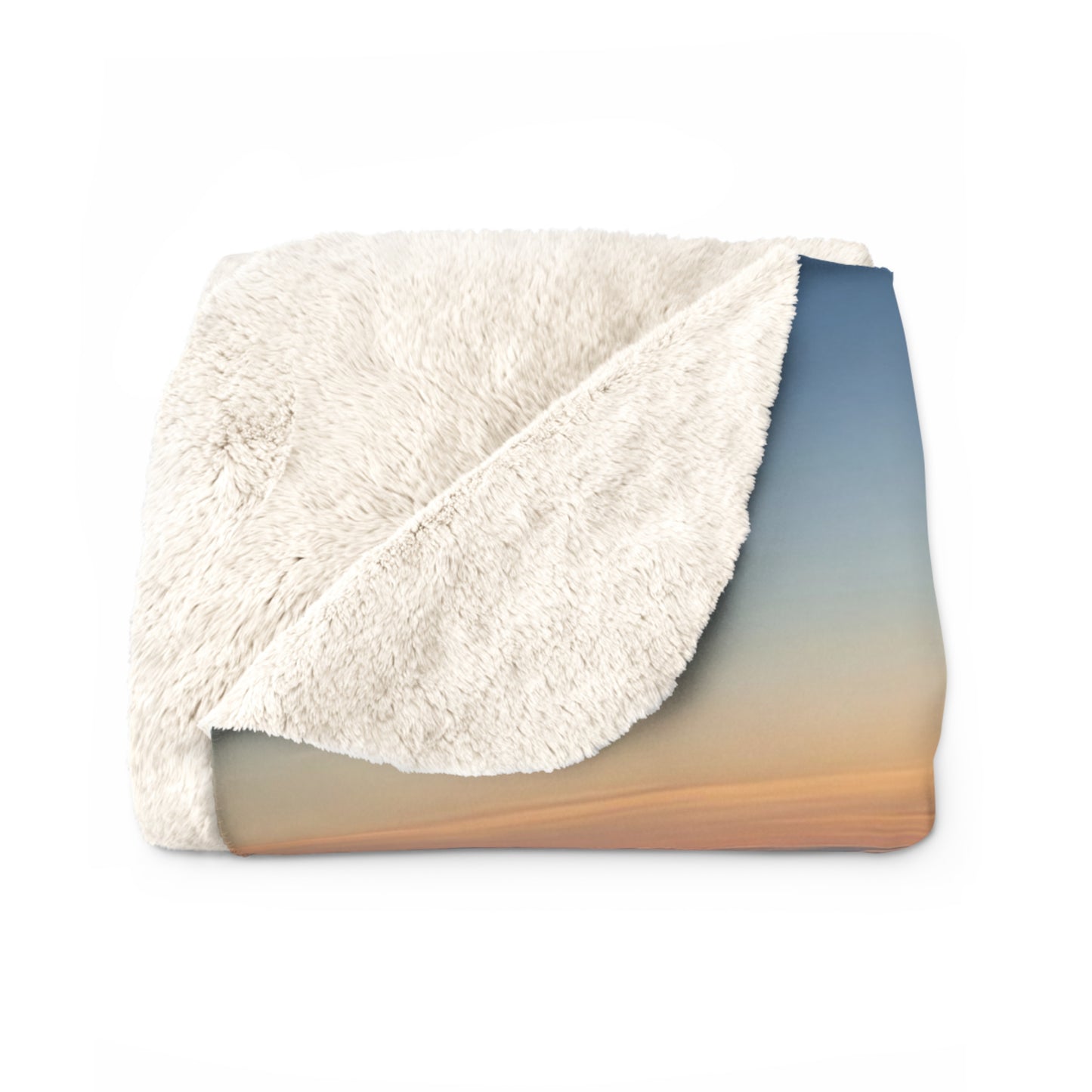 Rocket Sunrise Sherpa Fleece Blanket – Igniting the Sky Above Clouds