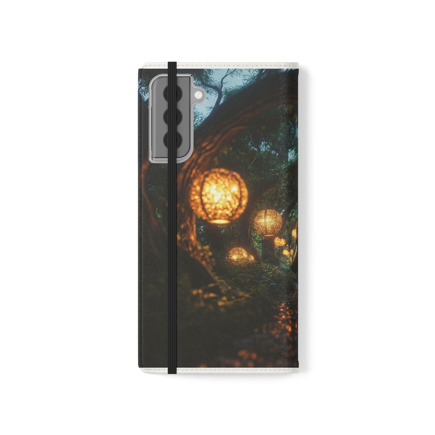 Lantern Archway Flip Cases – Girl Walking Through Forest Tunnel Art Case