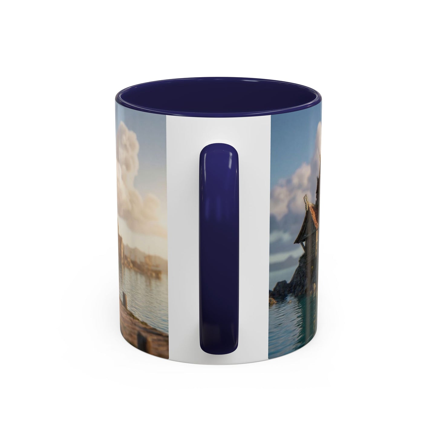 Harbor's Whisper Accent Coffee Mug (11, 15oz) – Sunset Village by the Sea