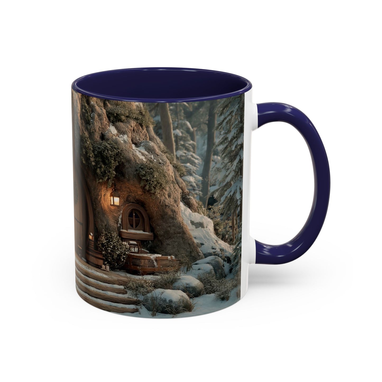 Winter Treehouse Doorway Mug – Snow-Kissed Forest Hearth