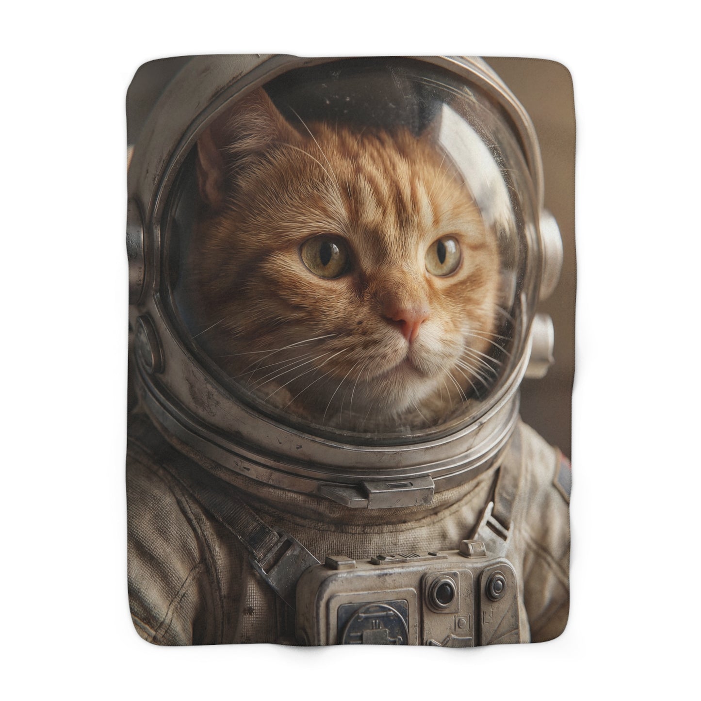 Astronaut Cat Sherpa Fleece Blanket – Whiskered Explorer of the Cosmos