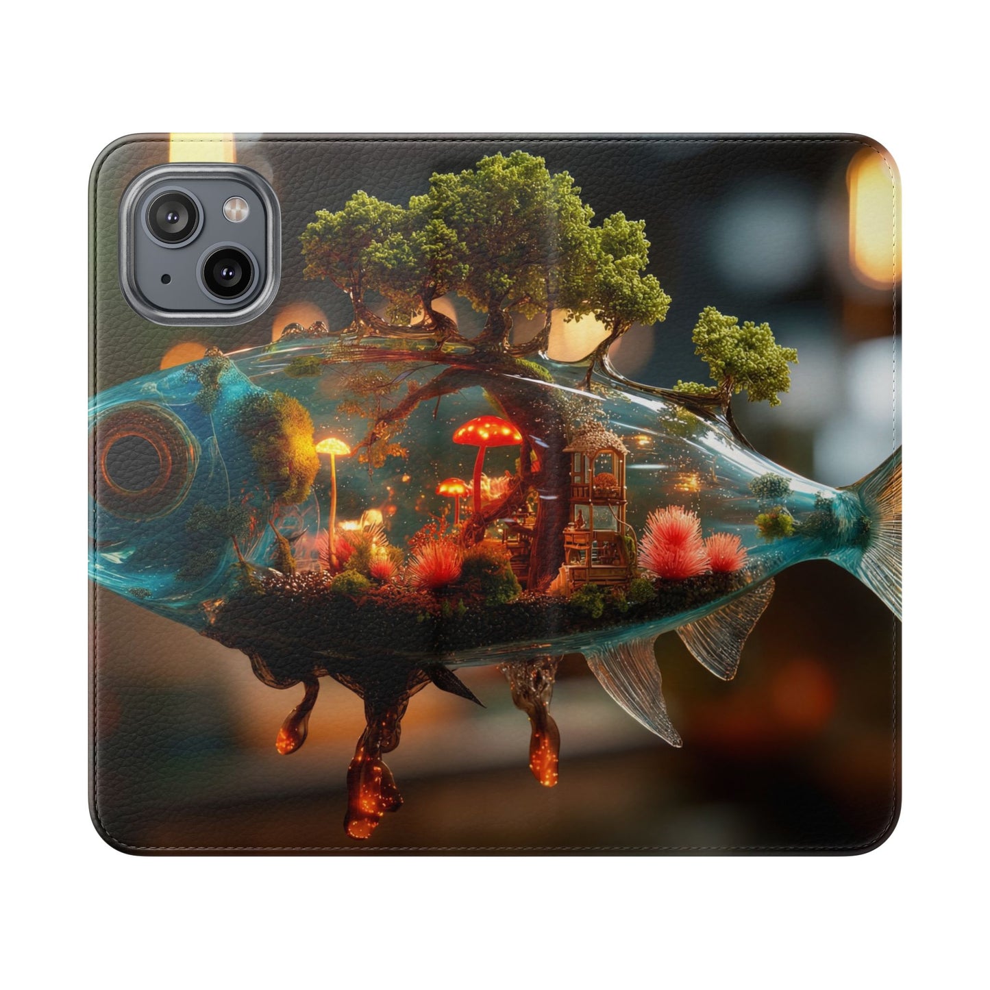 Forest Fish Flip Case – Liquid Glowwood Dreamscape