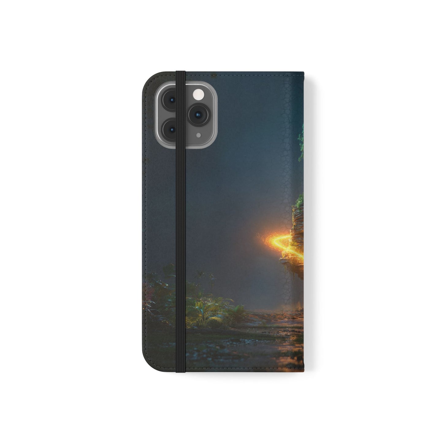 Luminous Floating Island Flip Cases – Amber Twilight Sanctuary