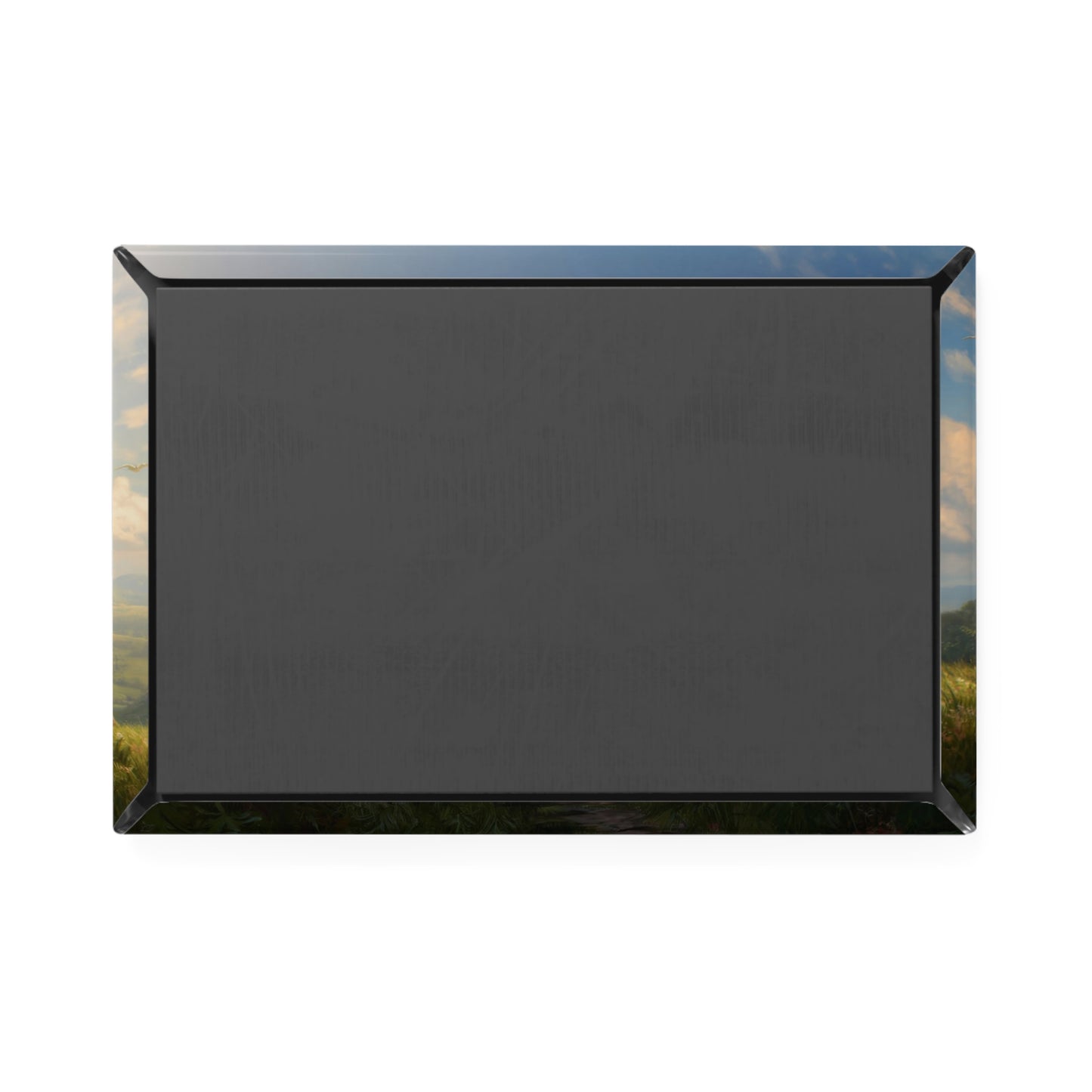 Skyborne Sentinels Button Magnet, Rectangle (1 & 10 pcs) – Sunlit Eagle Ride Over Rolling Hills