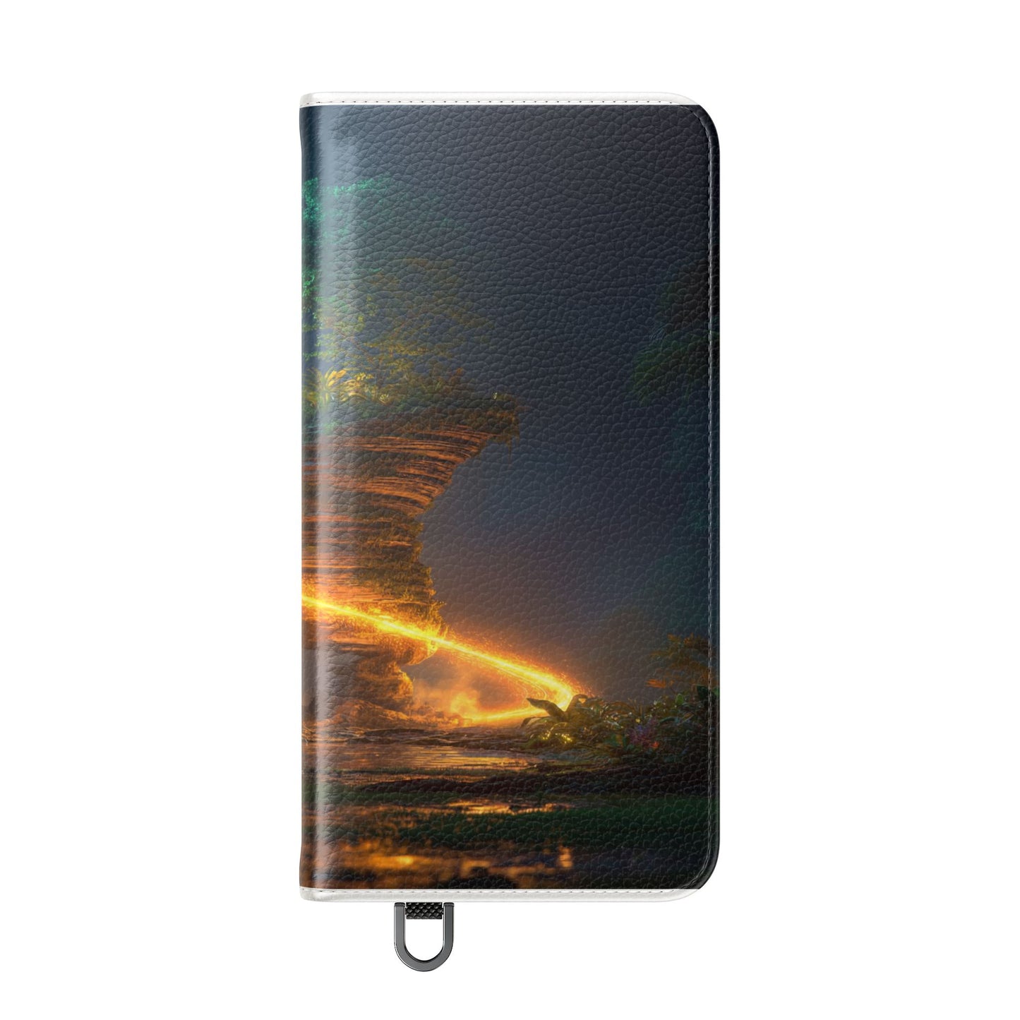 Luminous Floating Island Flip Cases – Amber Twilight Sanctuary