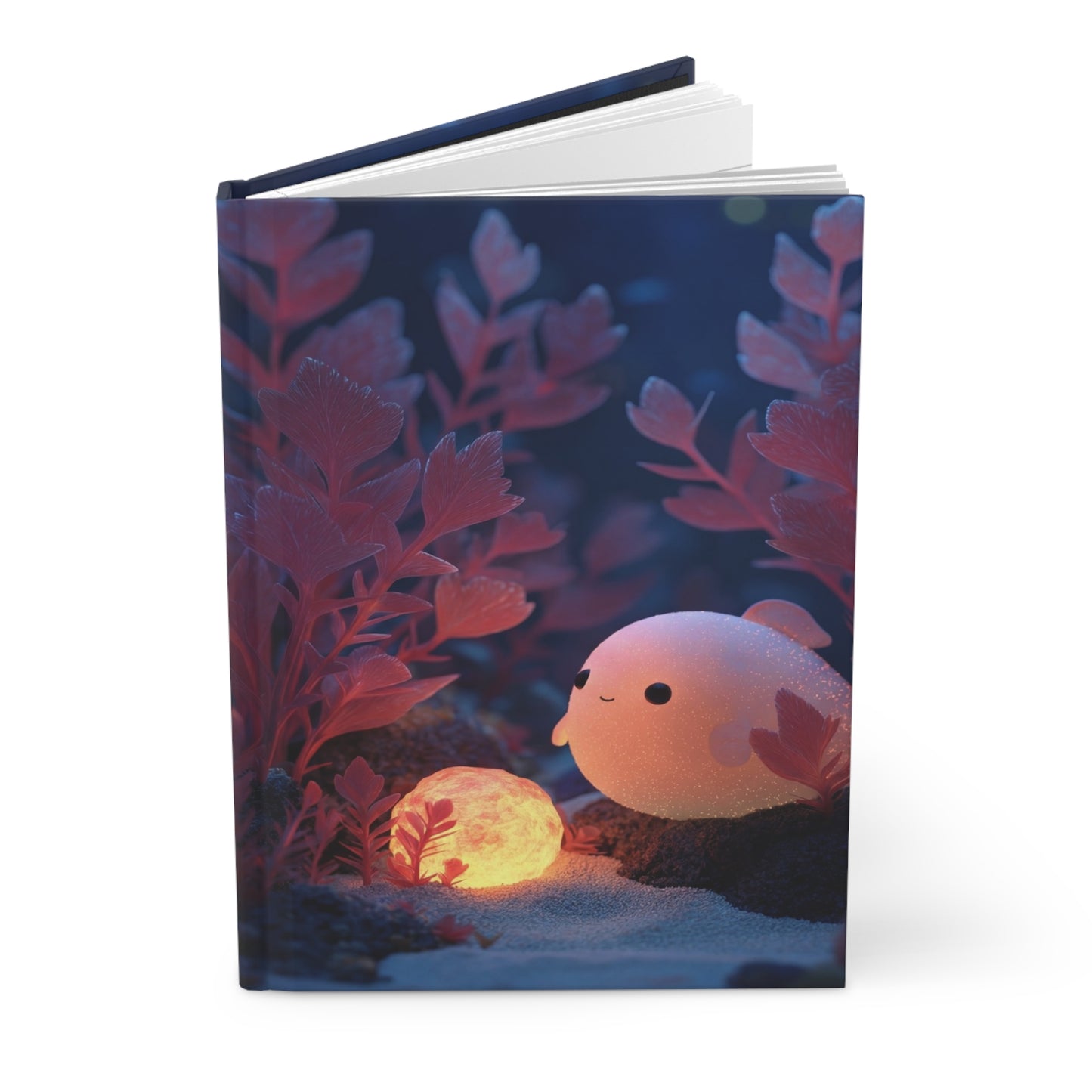 Bioluminescent Jellyfish Journal Matte – Whispering Deep Sea Dreamscape