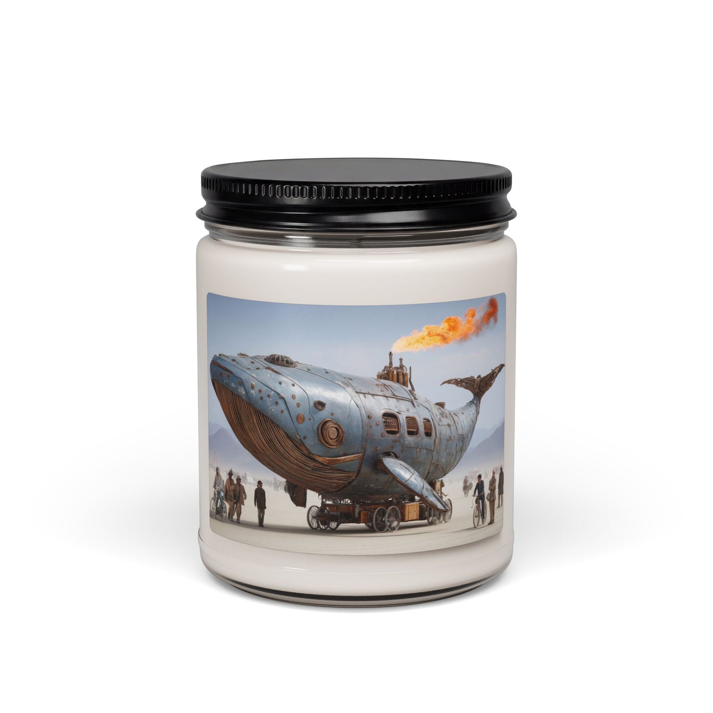 Steampunk Whale Sculpture Scented Soy Candle, 9oz – Iron Whalesong in the Dust