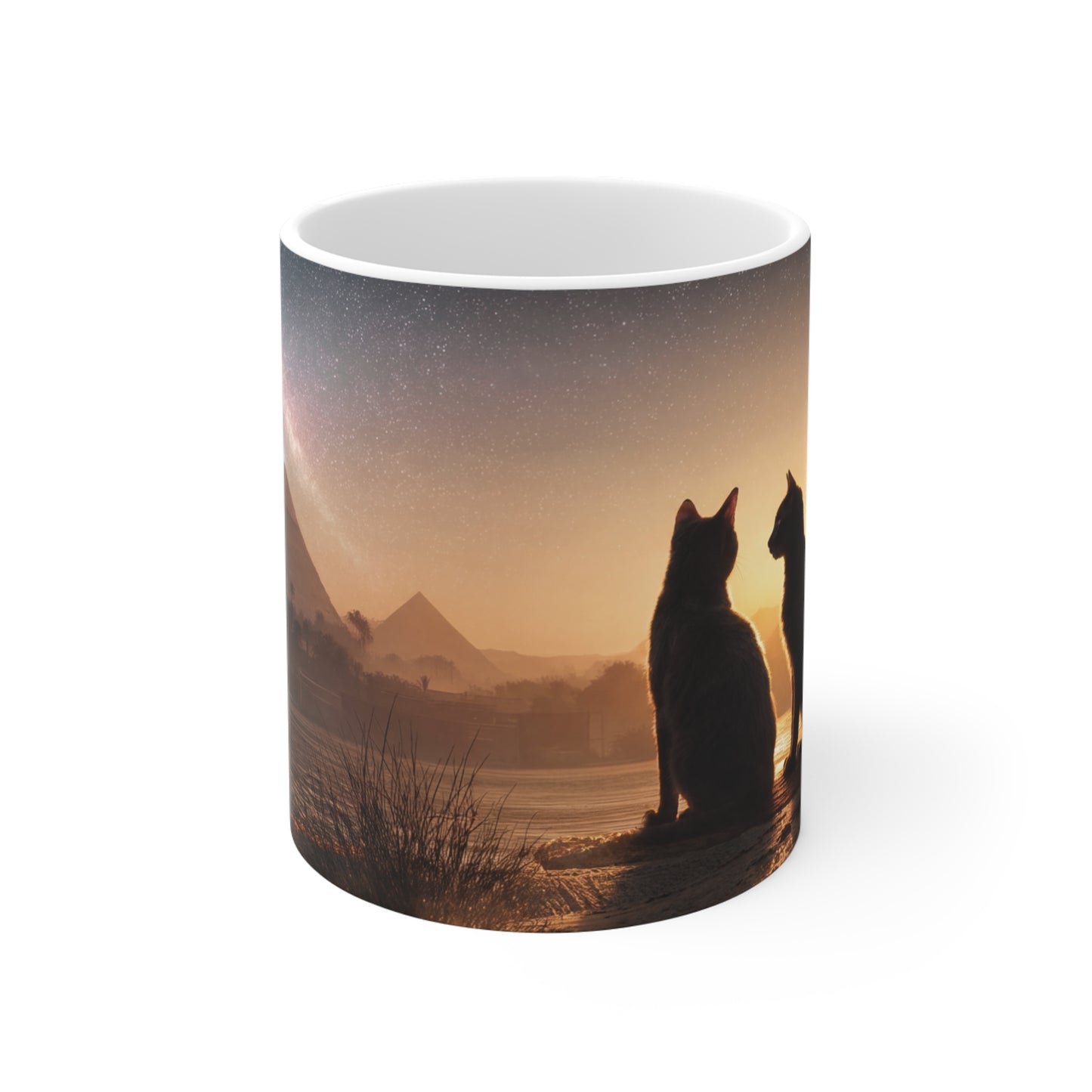 Star-Seeking Cats Ceramic Mugs (11oz\15oz\20oz) – Nile Twilight Guardians