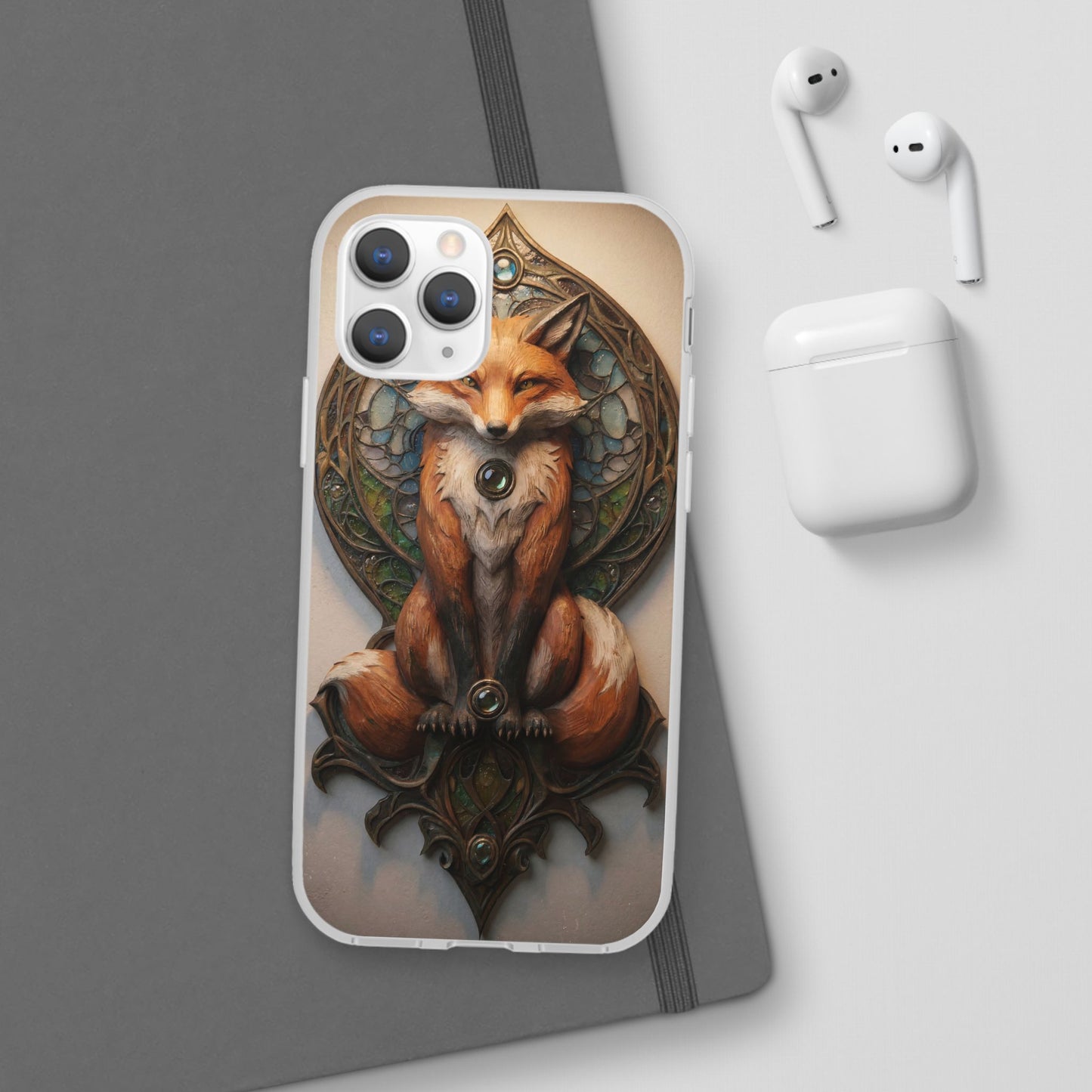 Fox Sentinel Flexi Cases – Amber Glaze and Stained Glass Reverie