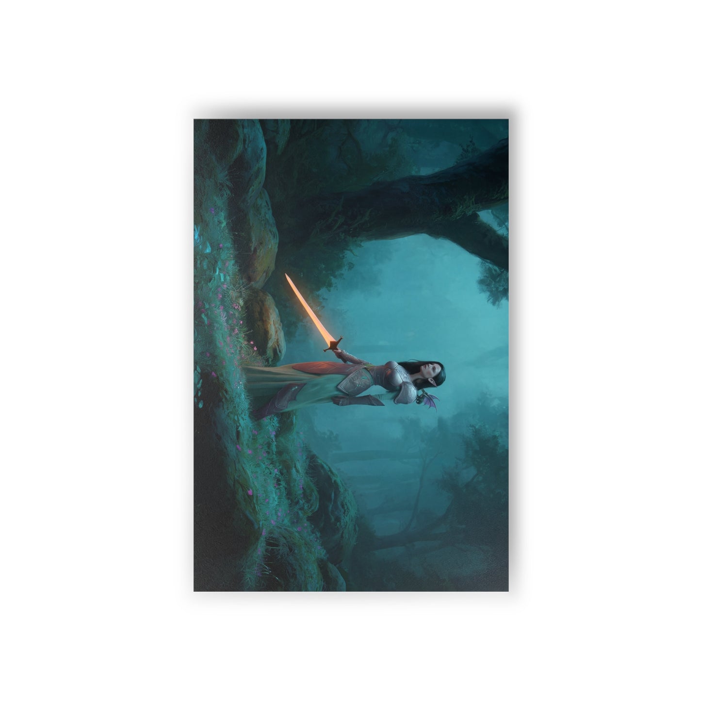 Blade of the Misty Grove Postcards (10pcs) – Elven Sentinel in Verdant Twilight