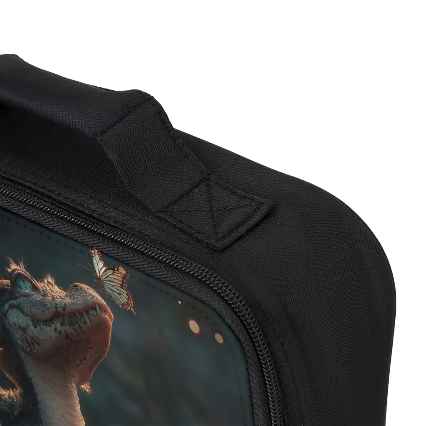 Gentle Crocodile & Butterfly Lunch Bag – Twilight Garden Whimsy
