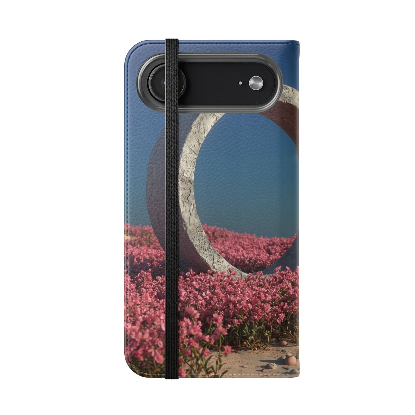 Stone Circle Flip Cases – Pink Flower Field Monument