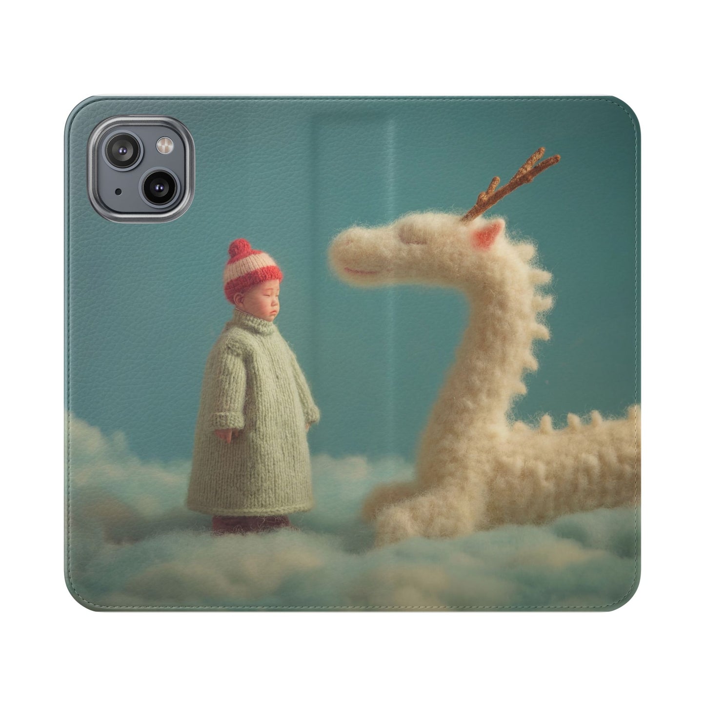 Woolly Dragon & Child Flip Cases – Cloudside Guardians