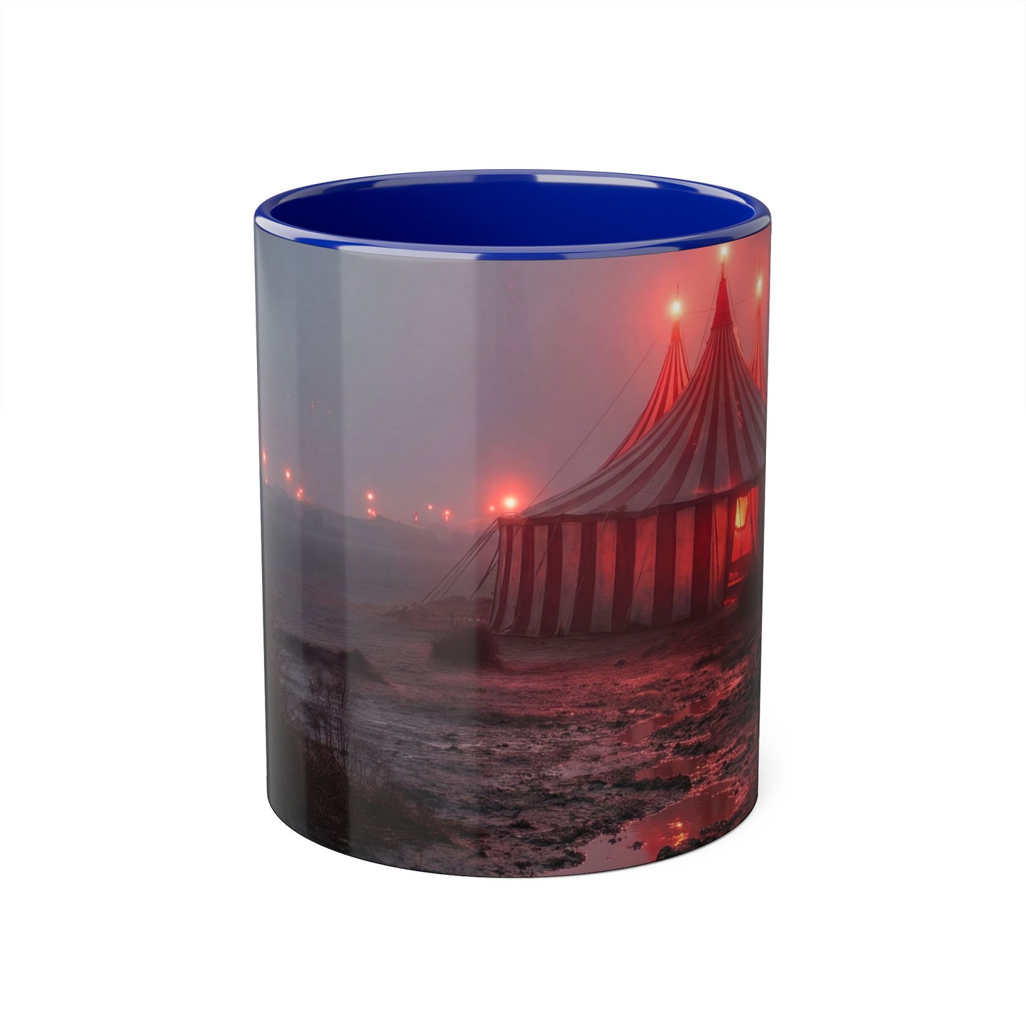 Crimson Circus Tent Accent Mugs, 11oz – Misty Coastside Carnival