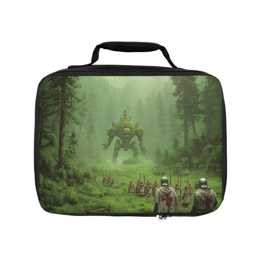 Moss-Covered War Machine Lunch Bag – Forested Battlefield Encounter
