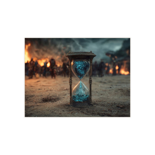 Hourglass of Twilight Ceramic Photo Tile – Sands of Decisive Fate