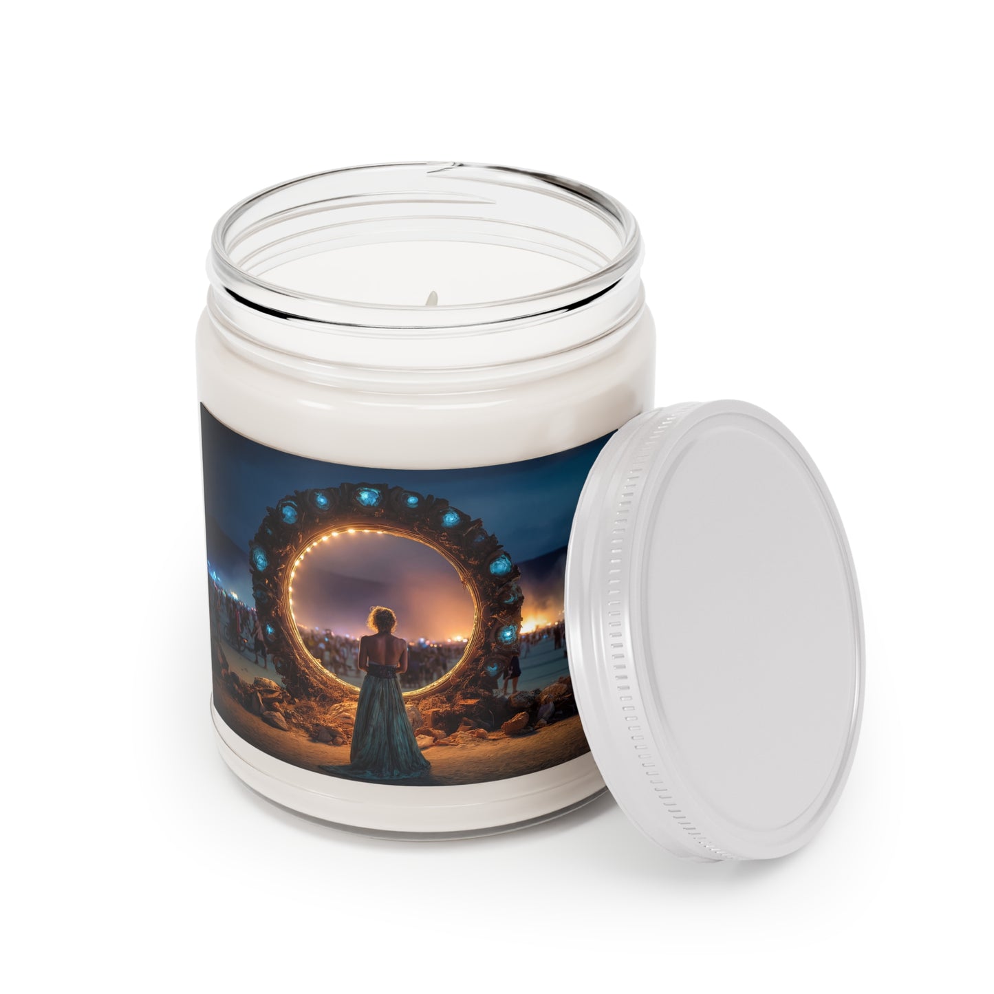 Portal Gate Scented Soy Candles with White Lid, 9oz – Threshold of Twilight Dreams
