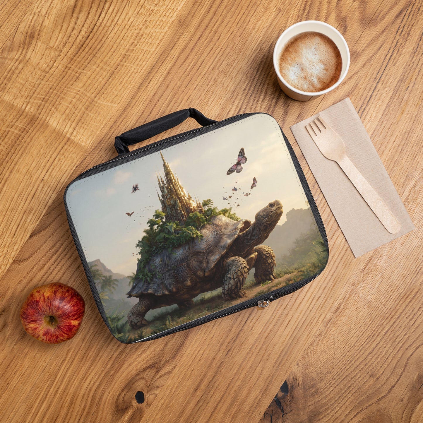 Castle on Turtle Back Lunch Bag – Whimsical Fantasy Garden Pathfinder
