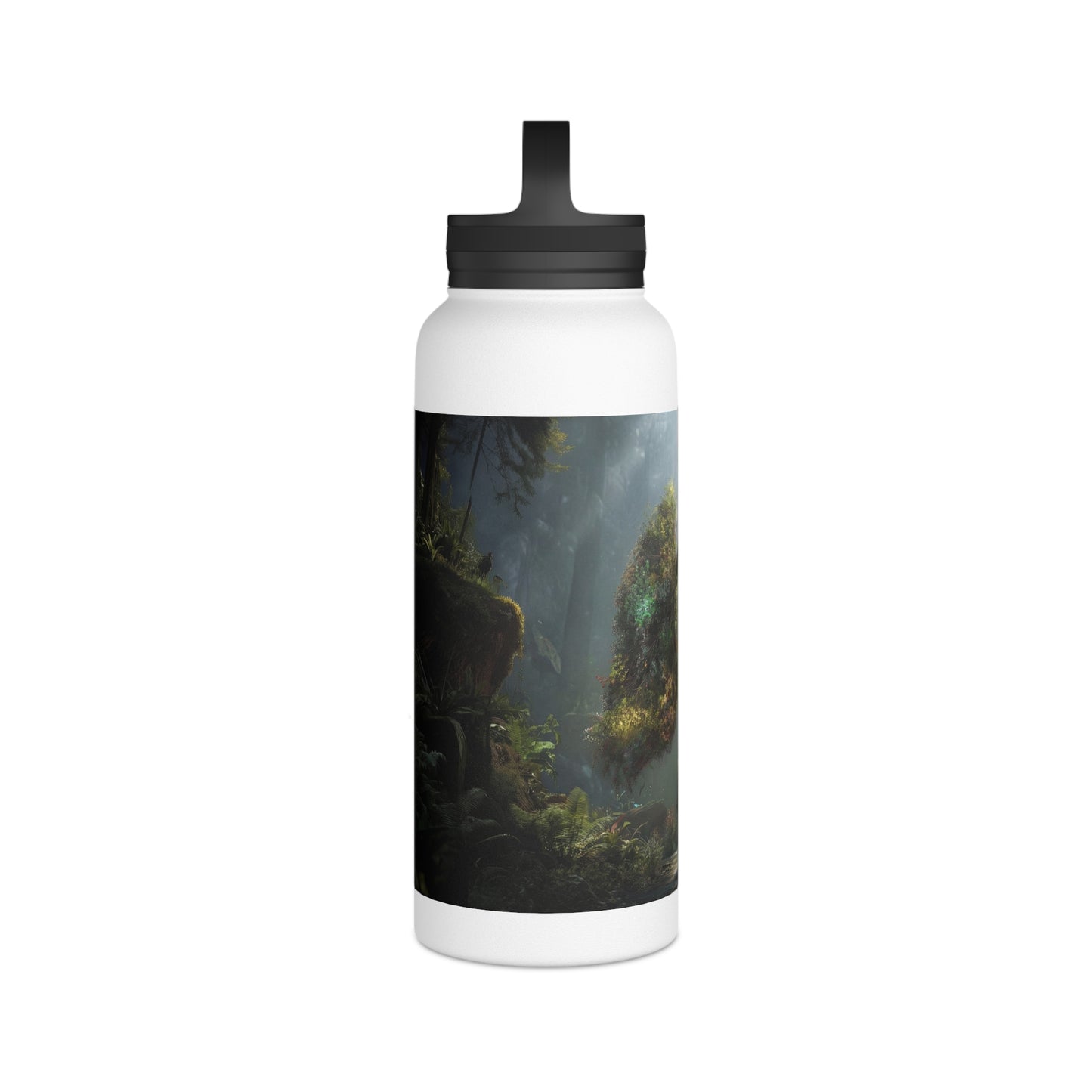 Lungs of the Wild Stainless Steel Water Bottle, Handle Lid – Breath of the Ancient Grove