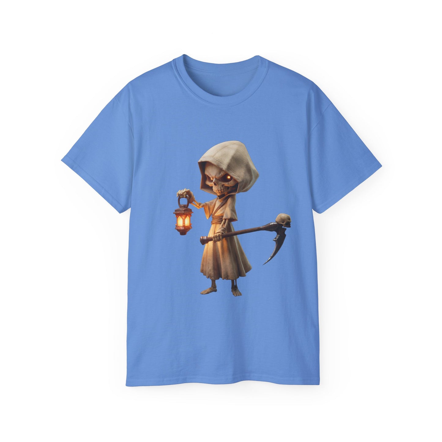Lantern Bearer Unisex Ultra Cotton Tee – Hooded Sentinel with Scythe