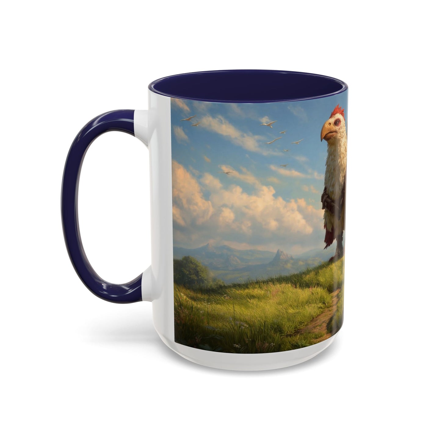 Great Aerie Pathfinder Mug – Dawn’s Flight Over Verdant Hills