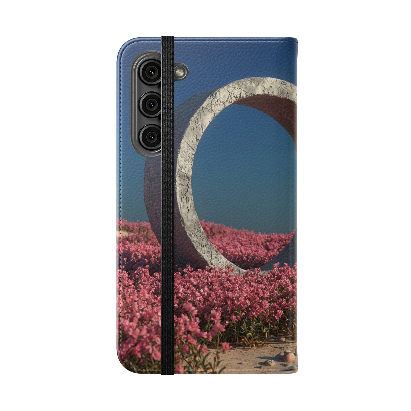 Stone Circle Flip Cases – Pink Flower Field Monument
