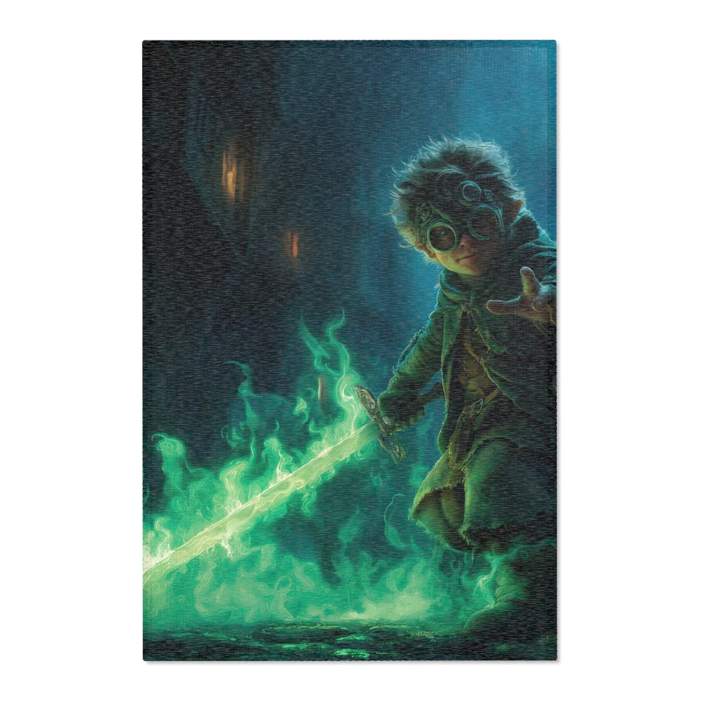 Green-Eyed Apprentice Area Rugs – Midnight Alley Sword Duel
