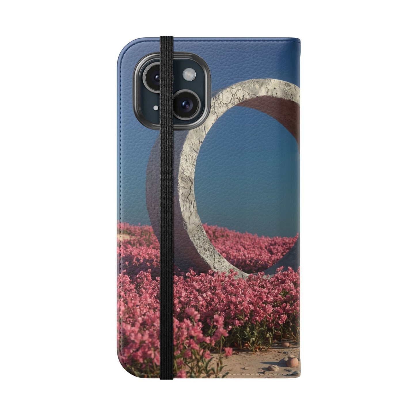Stone Circle Flip Cases – Pink Flower Field Monument
