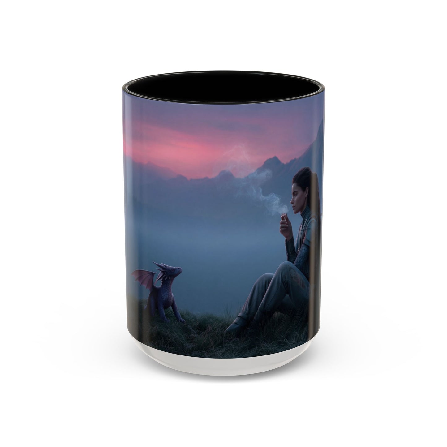 Sentinel and Dragon Accent Coffee Mug (11, 15oz) – Twilight Summit Rest