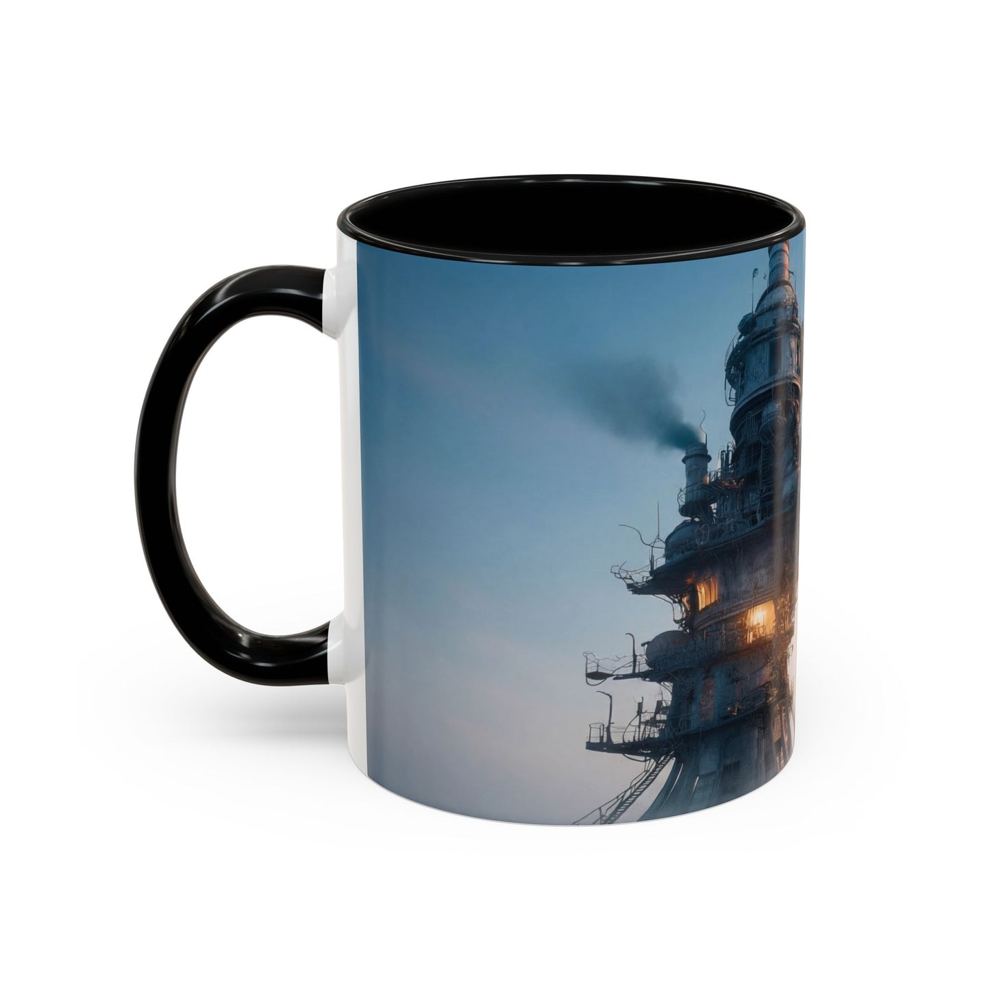 Skyborne Factory Accent Coffee Mug (11, 15oz) – Steam-Punk Horizon Dreamscape