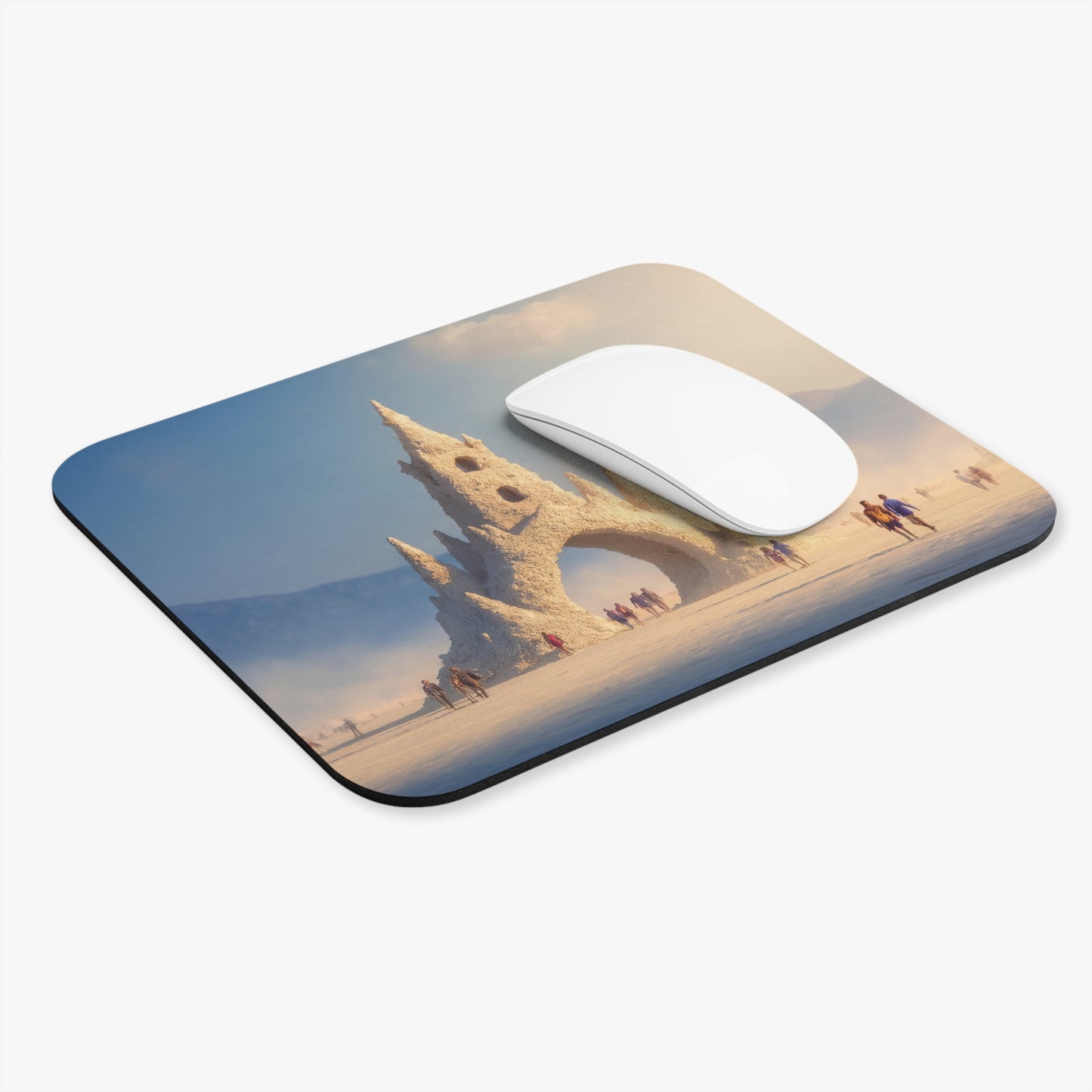 Desert Castle Mouse Pad (Rectangle) – Sunlit Sandscape Archway