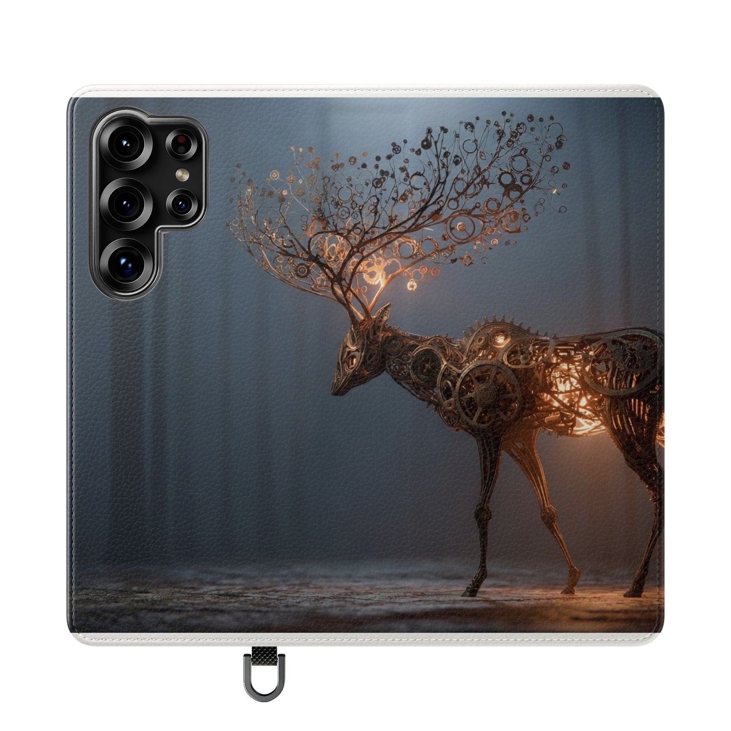 Mechanical Deer Flip Cases – Gears and Twilight Forest Guardian