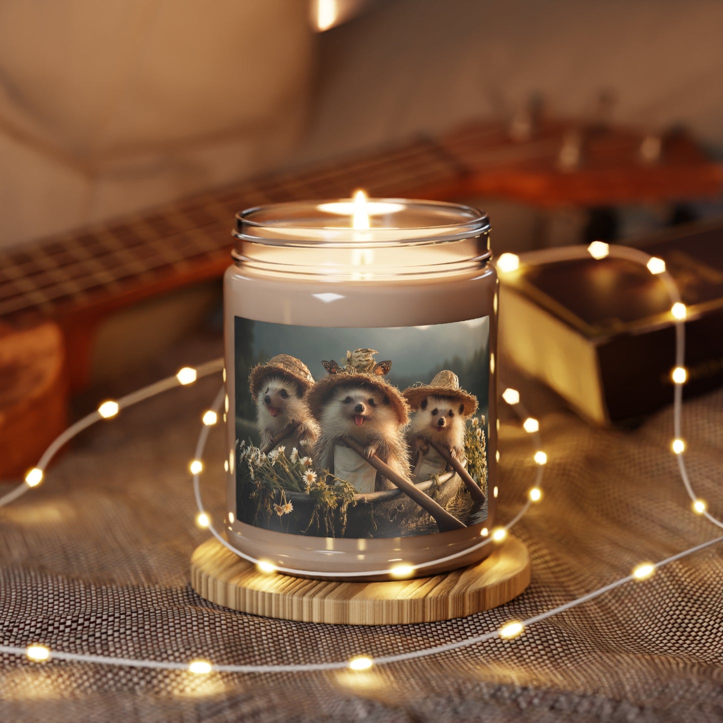 Three Hedgehog Rowers Scented Soy Candles with White Lid, 9oz – Golden Dawn Paddlers