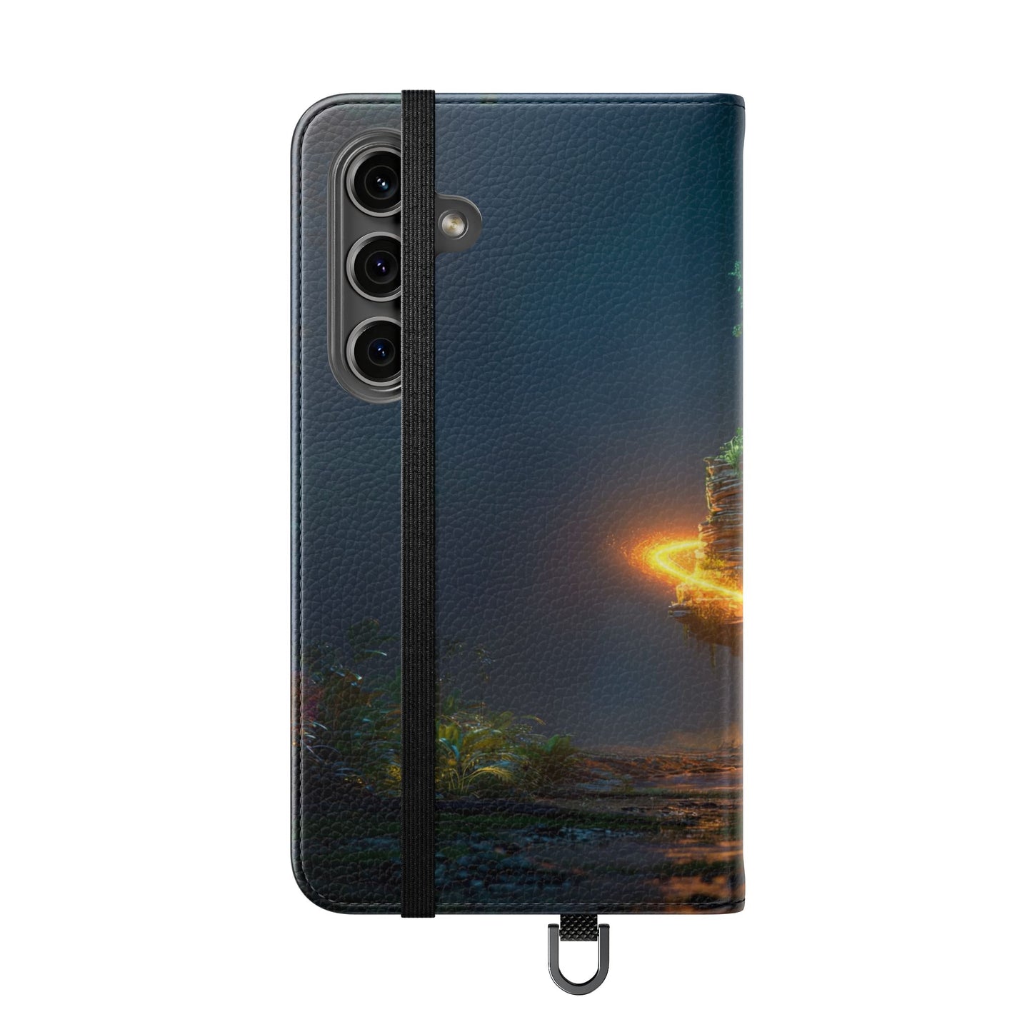 Luminous Floating Island Flip Cases – Amber Twilight Sanctuary