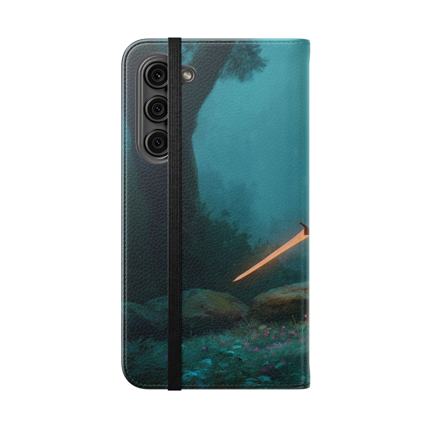 Forest Guardian Flip Cases – Elven Sentinel with Glowing Blade