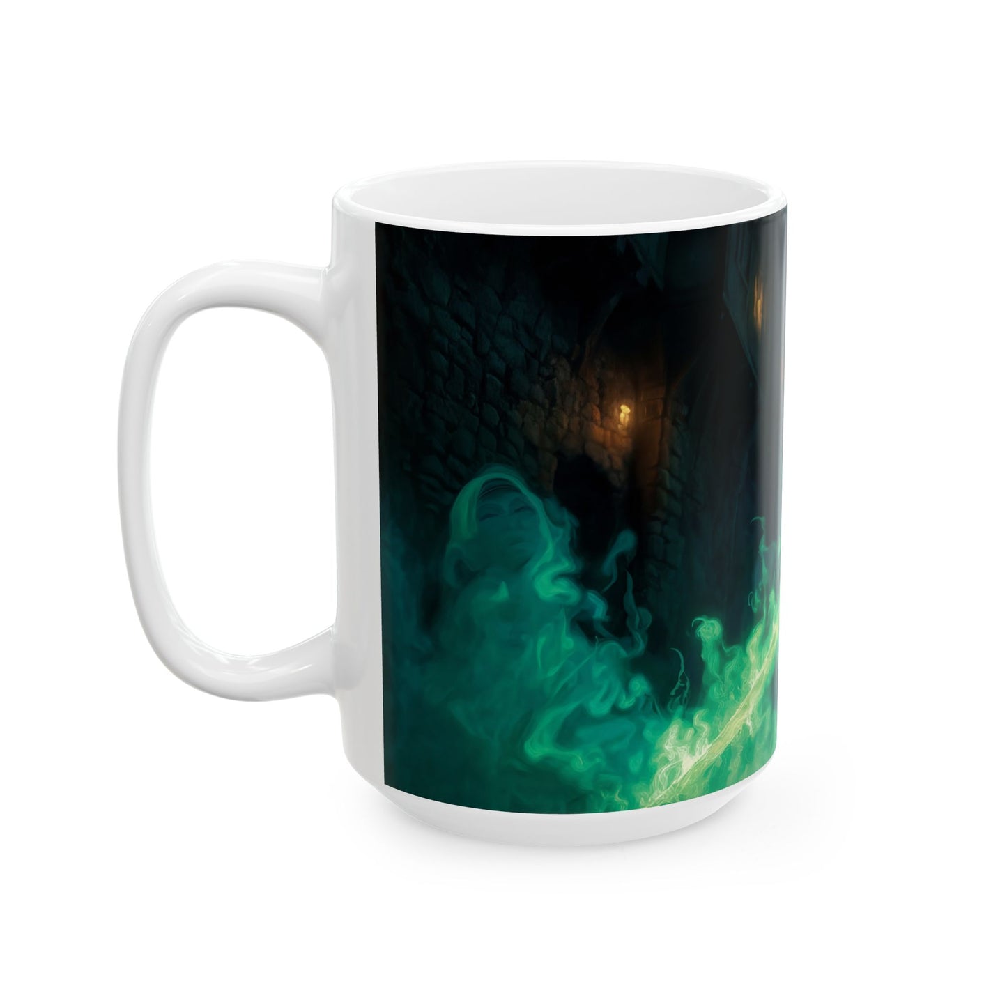 Goblin with Green Sword Ceramic Mug – Midnight Alley Magic