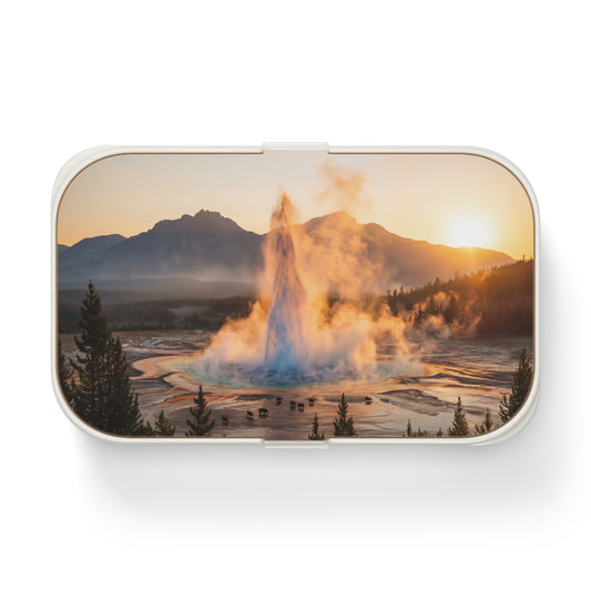 Geyser Dawn Bento Lunch Box – Steam and Bison Serenity