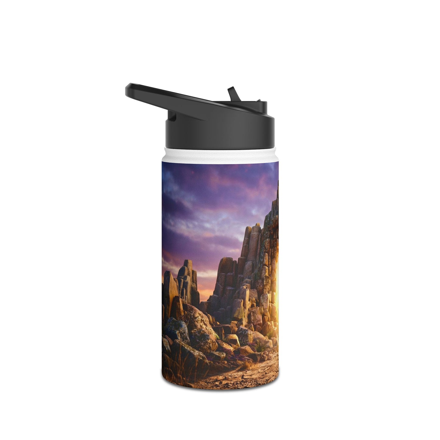 Celestial Portal Stainless Steel Water Bottle, Standard Lid – Sunlit Stone Gateway