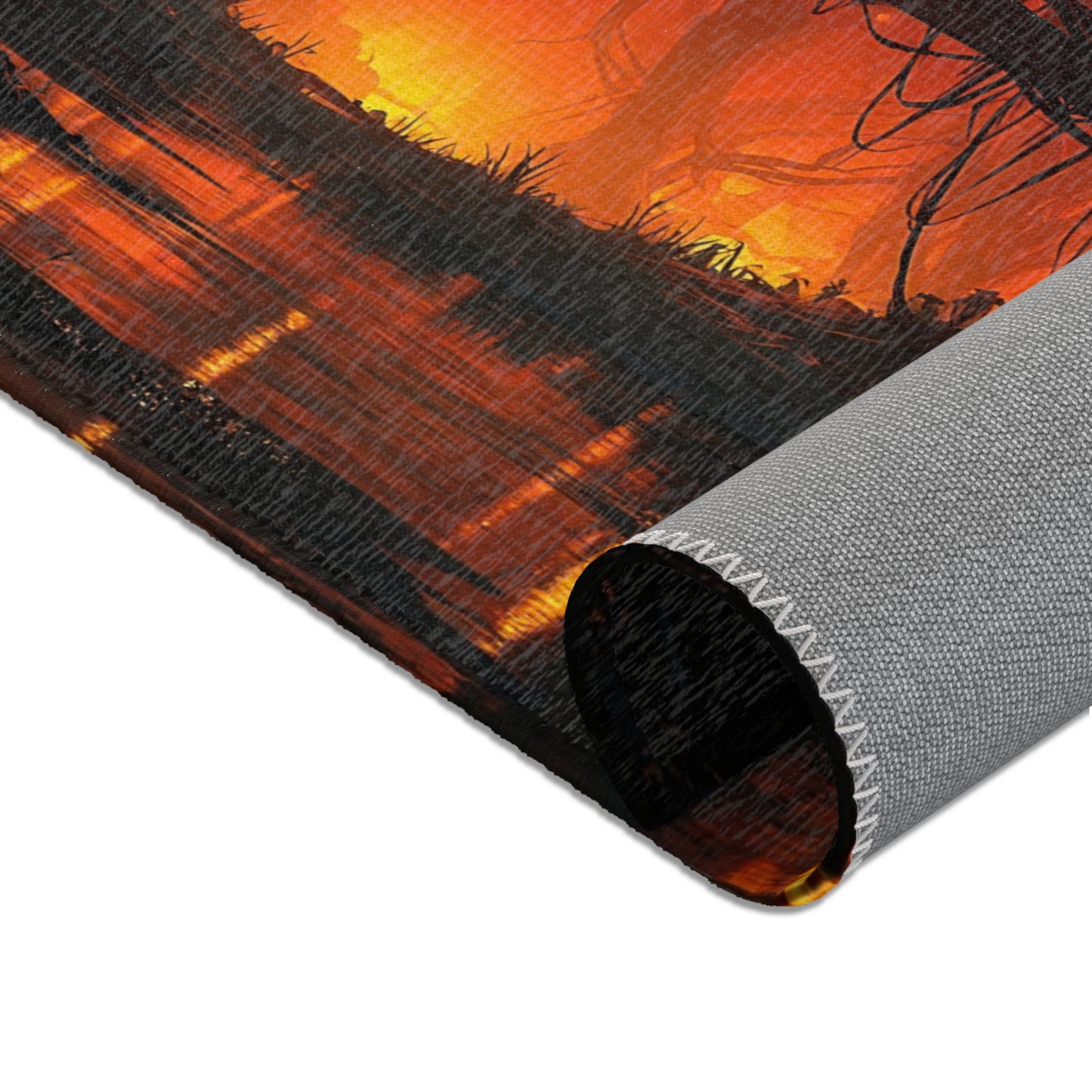 Nightfall Treehouse Village Rug – Emberlit Canopy Dreamscape