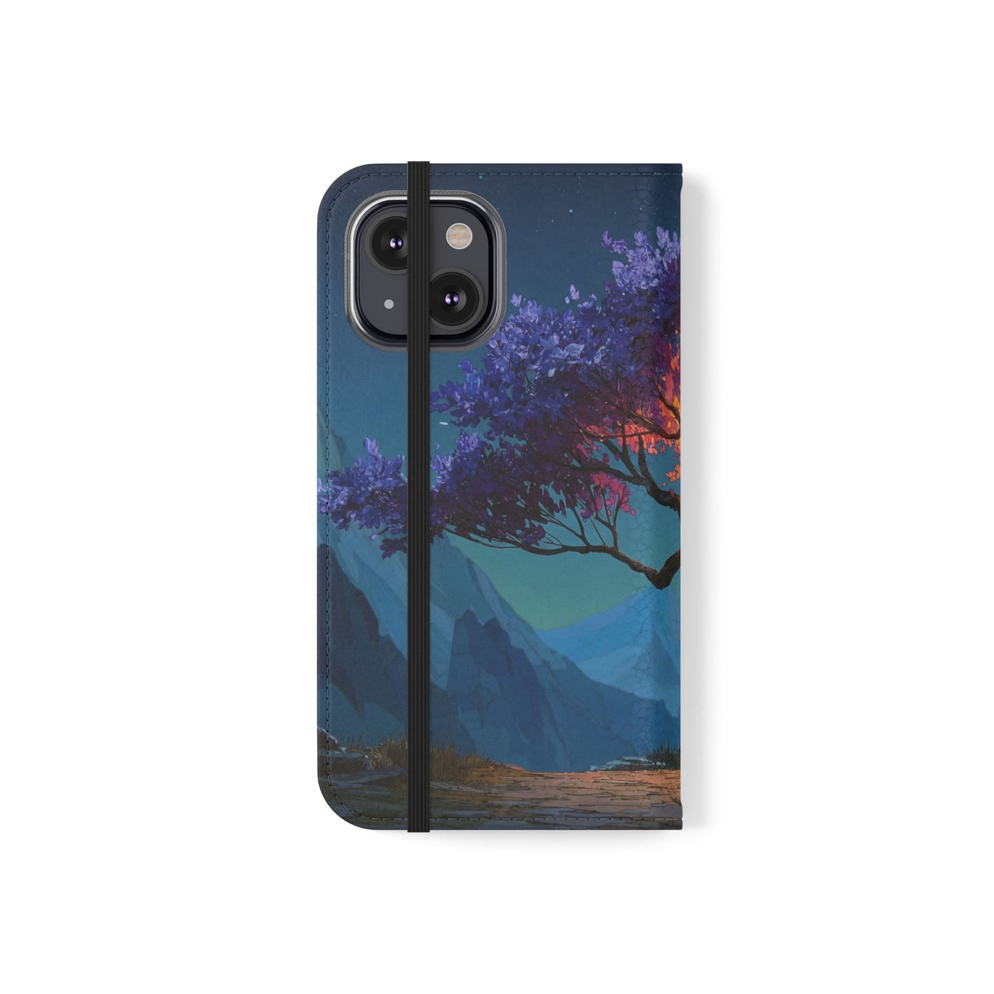 Violet Flame Tree Flip Cases – Twilight Mountain Glow Case