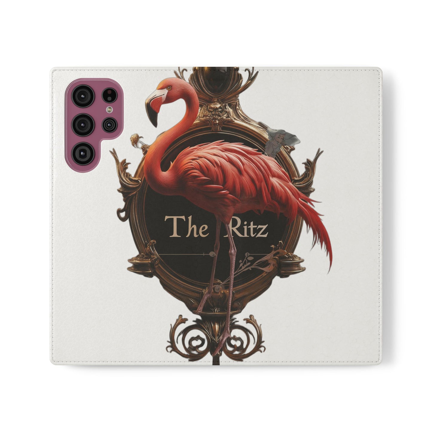 The Ritz Flamingo Flip Cases – Gilded Ornate Frame Art Design
