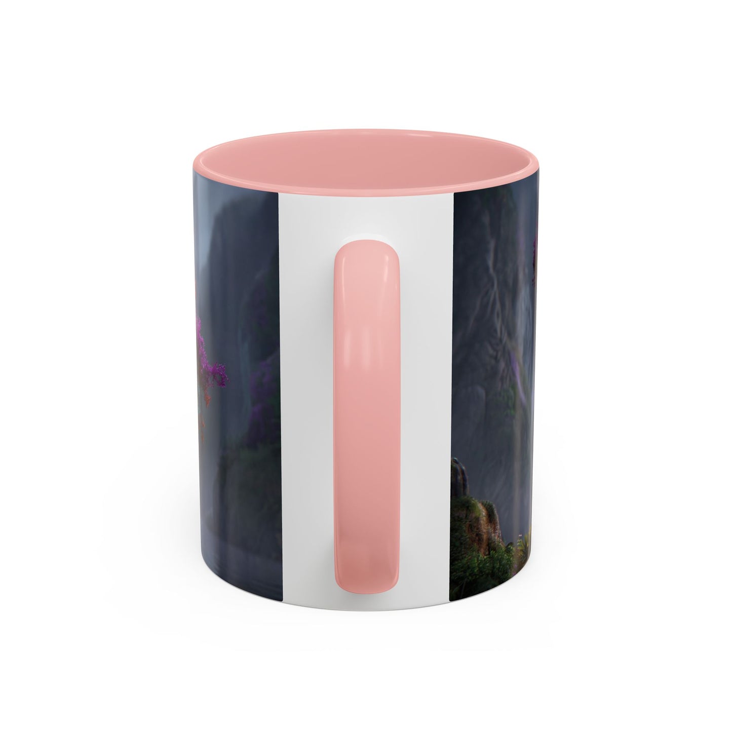 Prismatic River Tree Accent Coffee Mug (11, 15oz) – Neon Canopy Moonlight Reflections