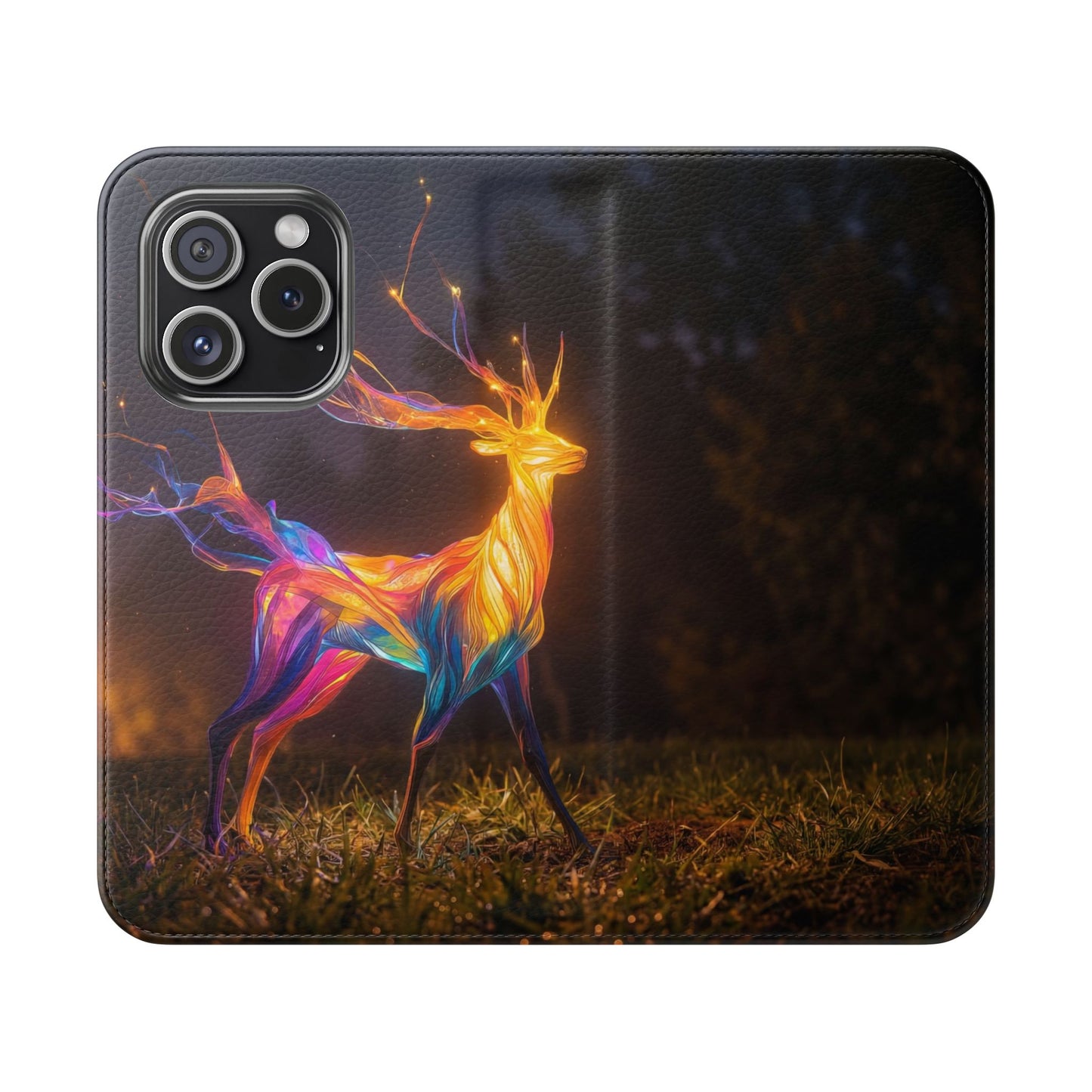 Ethereal Deer Flip Cases – Luminous Spirit Portrait