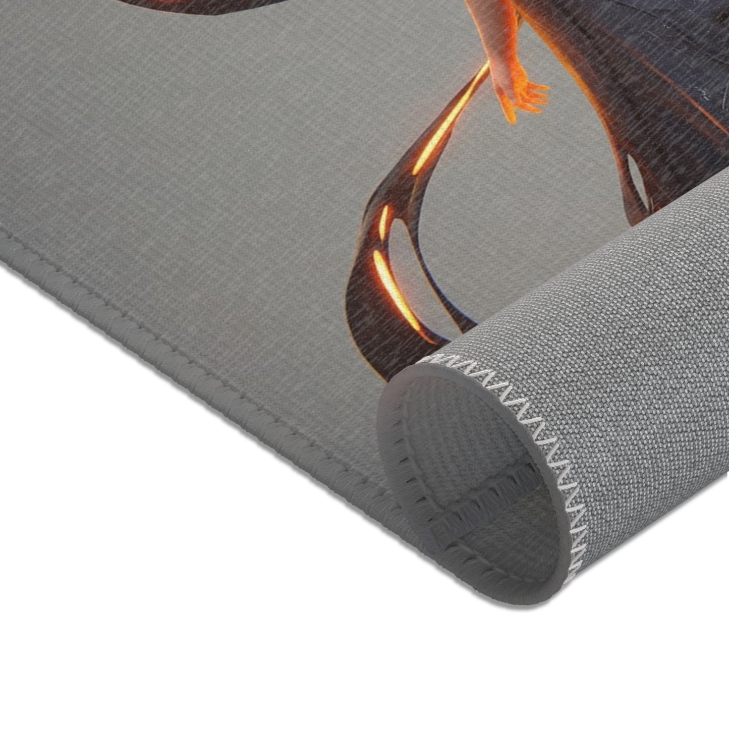 Luminescent Veil Area Rug – Ethereal Woman in Flowing Light